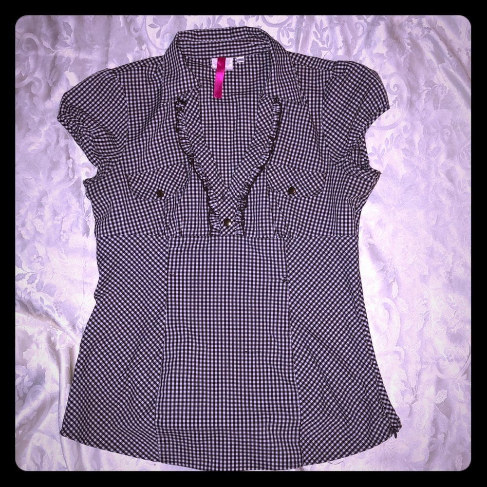 Black and white blouse